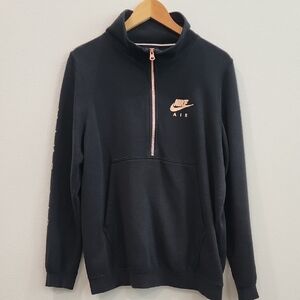 Nike Gold and Black Quarter-Zip Sweatshirt